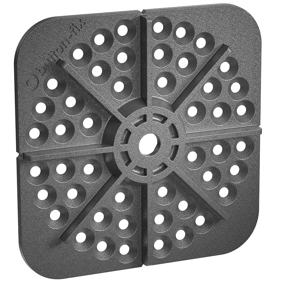 Button Fix Type 3 Plate - Pack of 100 Plates, Screws, Nuts
