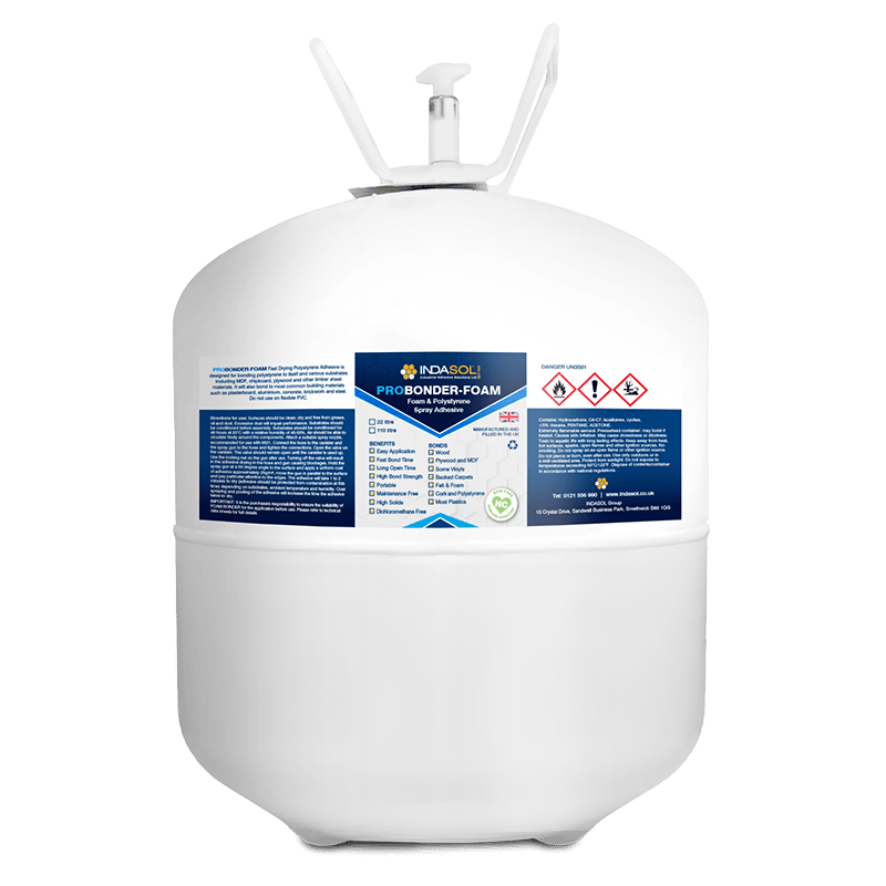 Indasol PROBONDER-Foam – Foam & Polystyrene Spray Adhesive Glue - 22L Canister