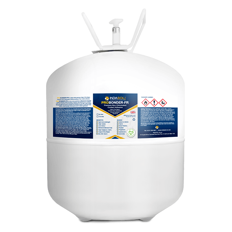 Indasol PROBONDER-FR – Premium Non Chlorinated Fire Rated Contact Adhesive NCFR476 - 22L Canister