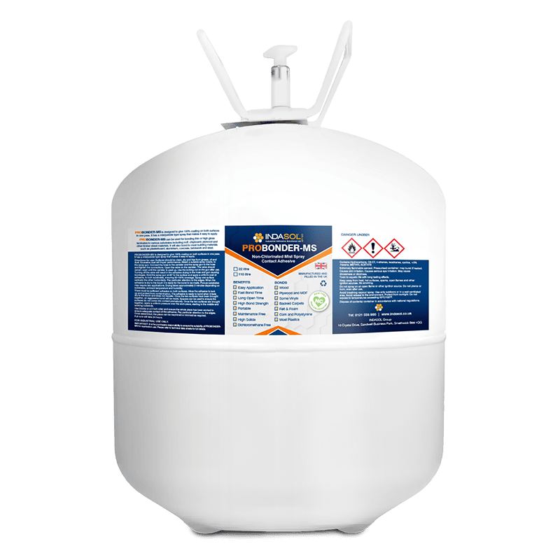 Indasol PROBONDER-MS – Non-Chlorinated Mist Spray Contact Adhesive Glue - 22L Canister