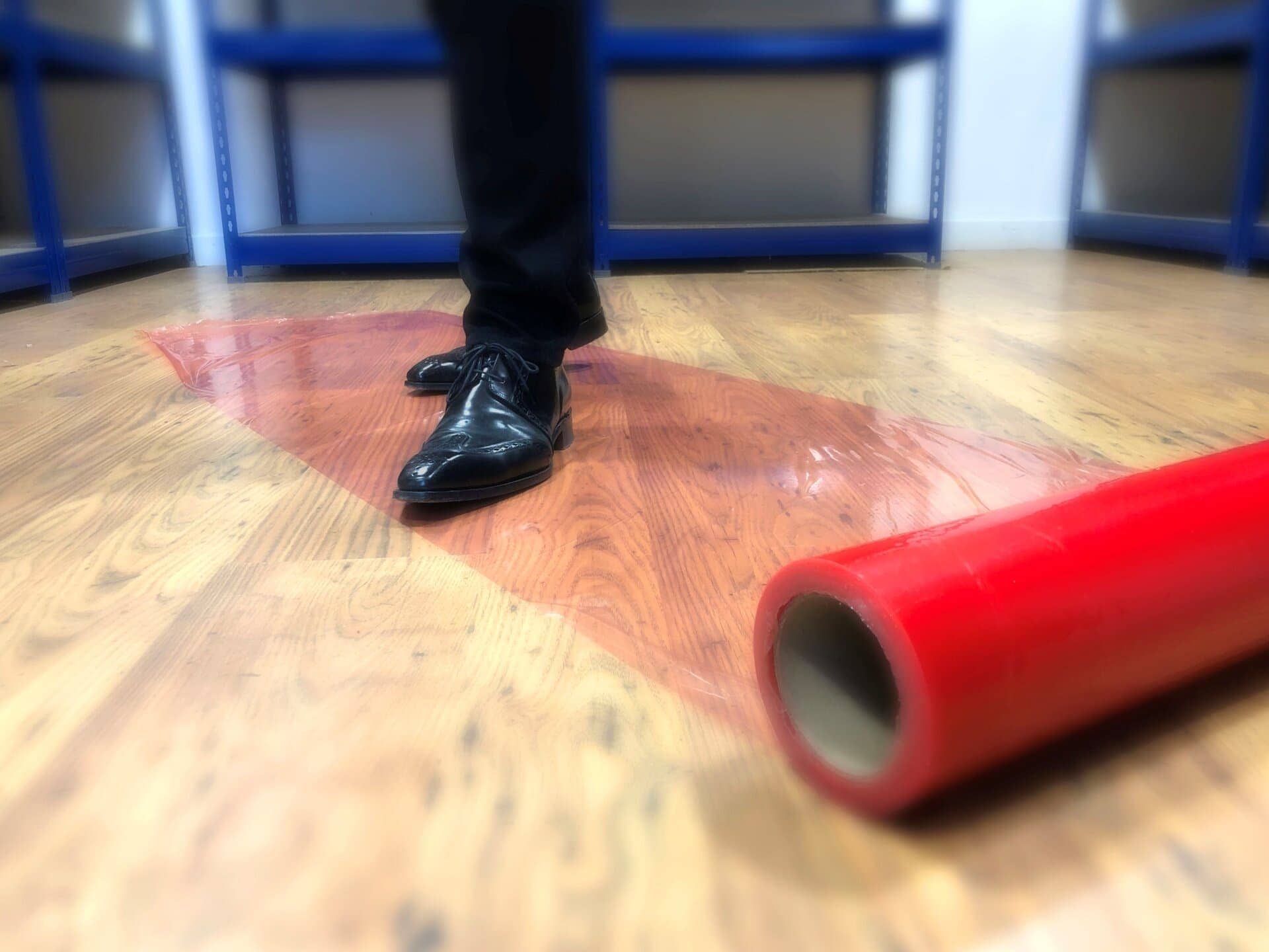 Tuff Shield Medium Duty Hard Surface &Amp; Flooring Protection Film - Red - 600Mm Width