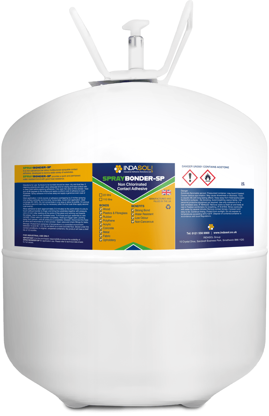 Indasol Spraybonder-Sp – Non-Chlorinated Contact Adhesive - 22L Canister