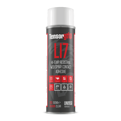TensorGrip L17 Hi-Temp Resistant Web Spray Contact Adhesive 500ml Aerosol Can