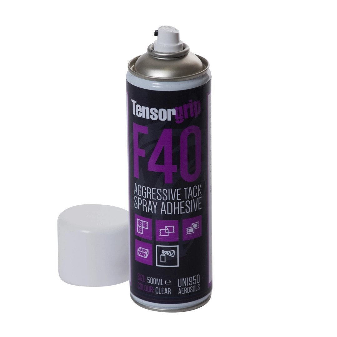 TensorGrip F40 Hi-Grab Foam & Fabric Spray Adhesive Glue - 500ml Aerosol