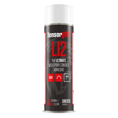 Tensorgrip L12 The Ultimate Web Spray Contact Adhesive 500Ml Aerosol