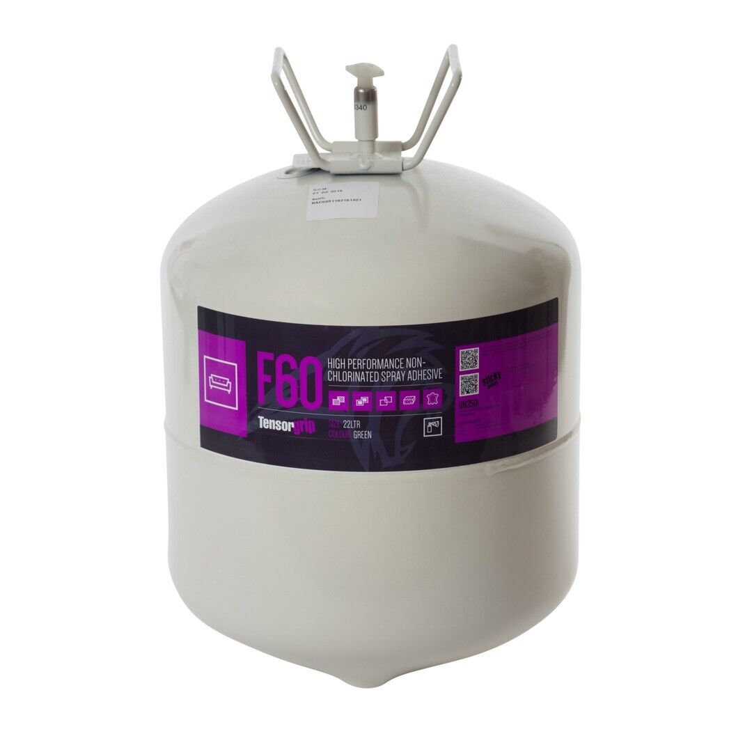 Tensorgrip F60 High Grab Foam & Fabric Spray Adhesive Glue - 22L Canister